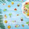 300Pcs Summer Foam Stickers Hello Summer Gnome Tropical Beach Watermelon Hawaii Decals Mixed Bulk Cartoon Self-Adhesive Decorative for DIY Art Craft Scrapbook Journal Party Supplies